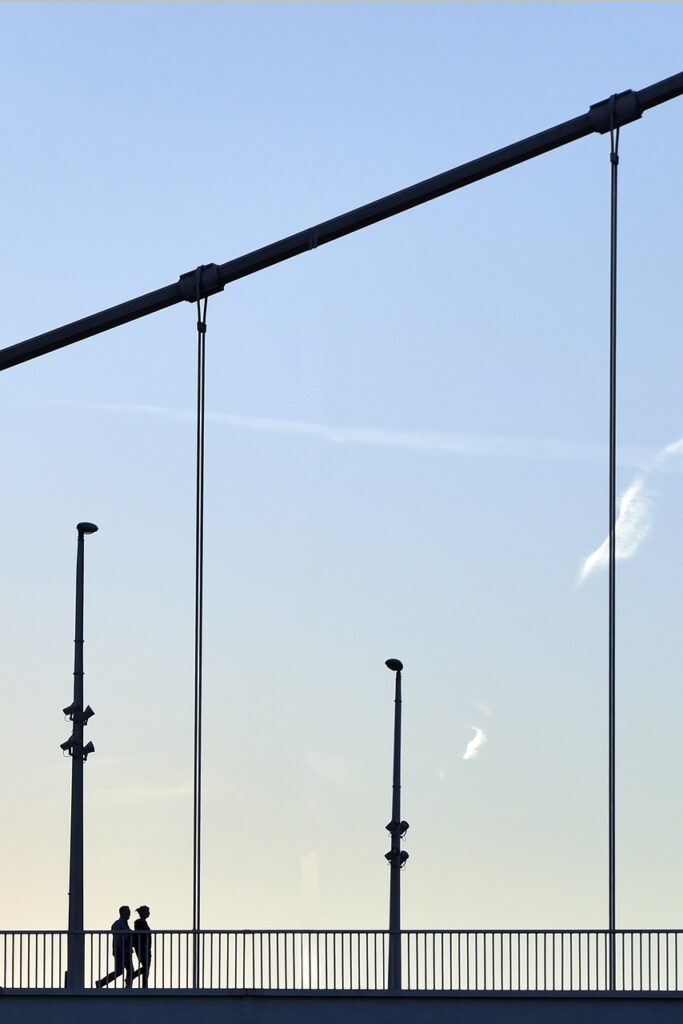 bridge, silhouette, sky